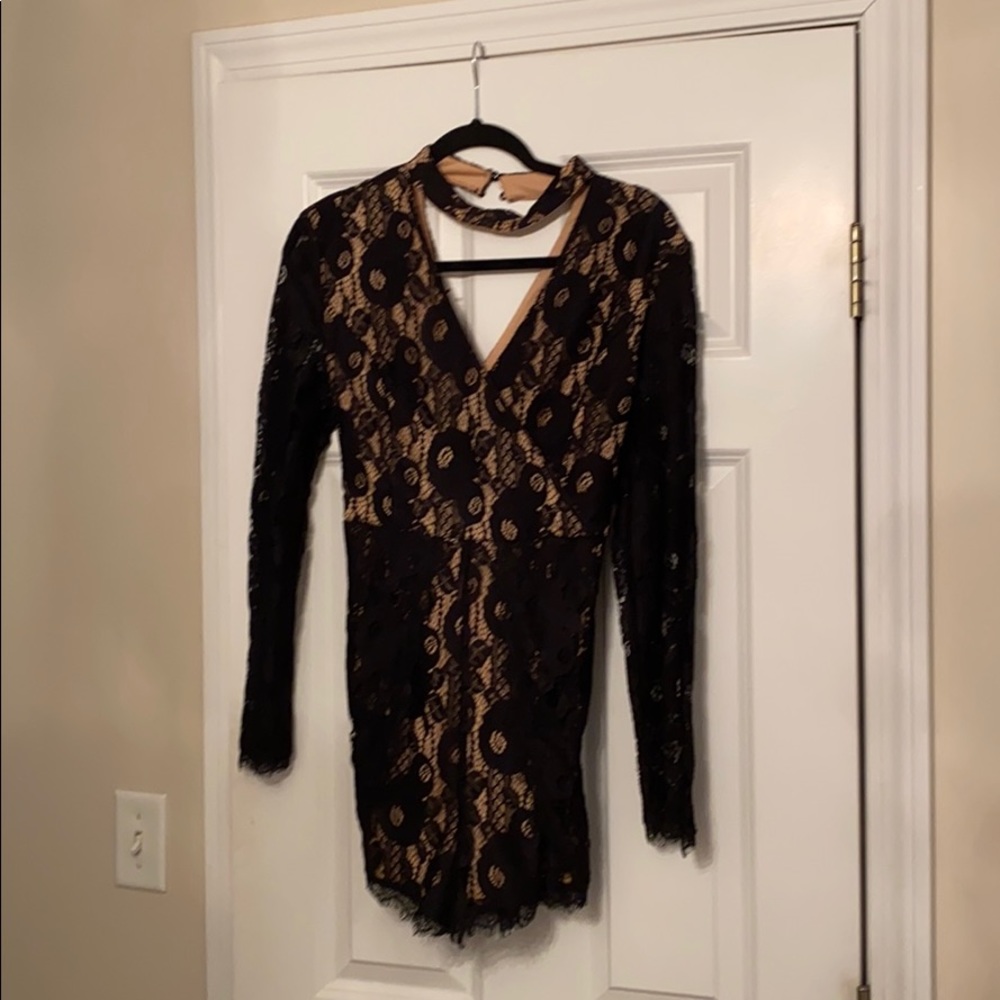 Black Lace Romper